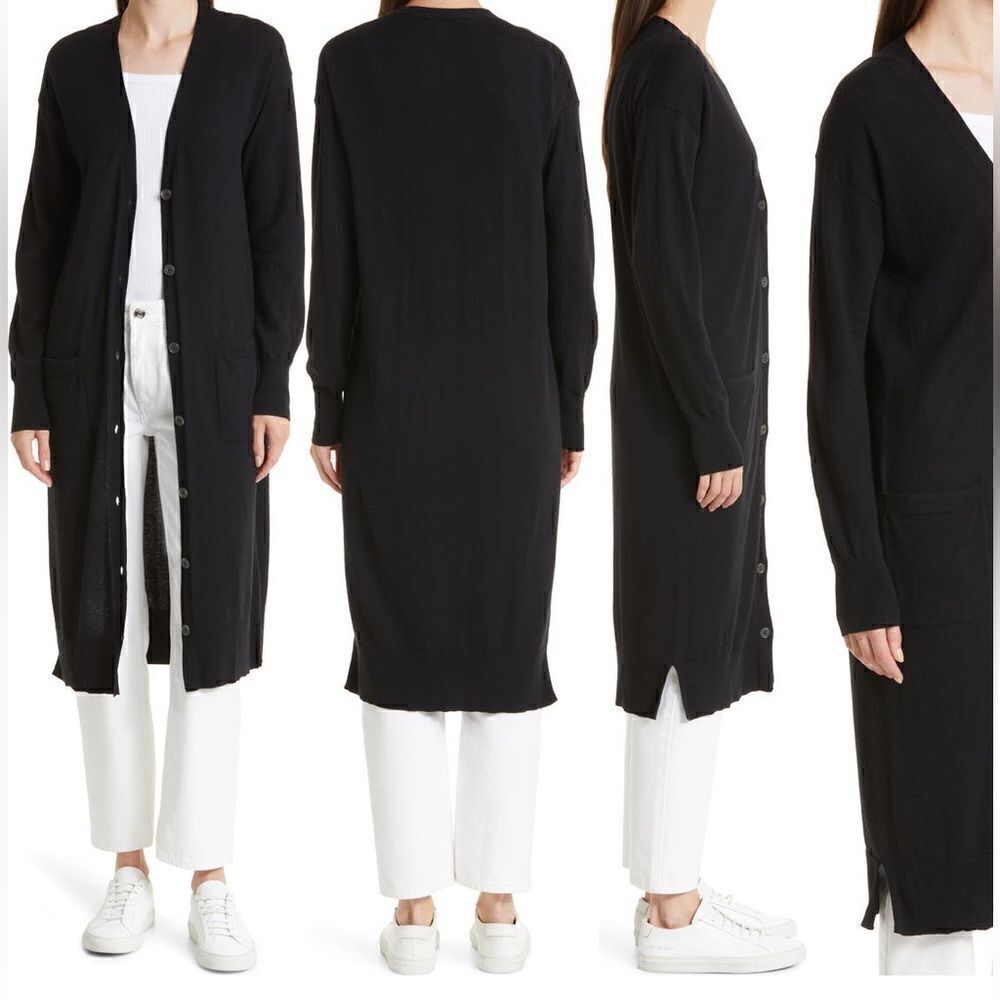 Nordstrom Women’s  signature cashmere  & cotton long cardigan, Size XS NWT